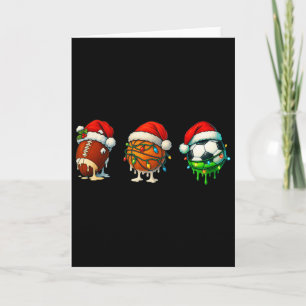 Tarjeta Santa de Navidad Fútbol Galleta Fútbol Helado