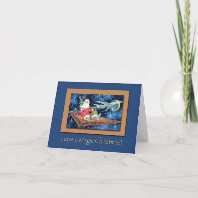 Tarjeta Santa de Navidades mágicos (Anverso)