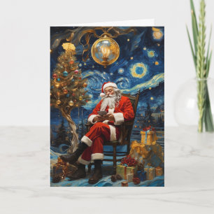 Tarjeta Santa de Noche Stark Tarjeta de Navidade