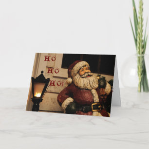 Tarjeta Santa de Vintage de Feliz Navidad