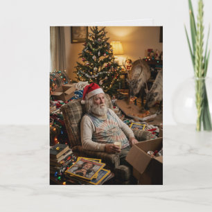 Tarjeta Santa Deja el Trabajo Reemplazado por IA Navidad D