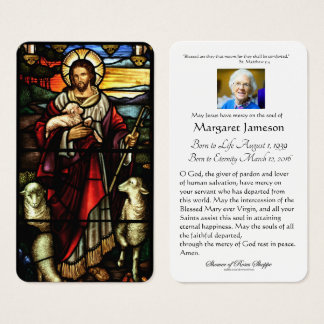 Tarjeta Santa del Funeral Católico Jesús Santo Pas