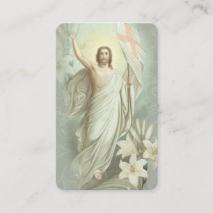 Tarjeta santa del rezo pascual religioso de Pascua