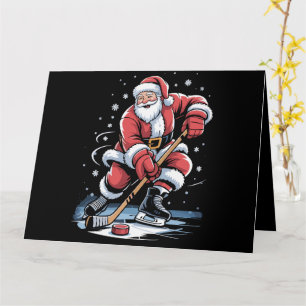 Tarjeta Santa Deportiva navidades Juega Noches de Hockey s