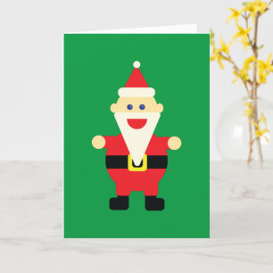 Tarjeta Santa Dibujos Divertido Lindo Navidad Fiesta Festi