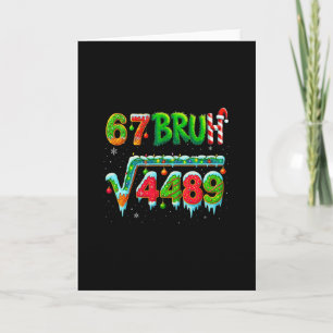Tarjeta Santa Dice 67 Bruh Navidad Raíz Cuadrada 4489 Dive