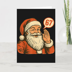 Tarjeta Santa Dice 6 7 Seis Siete Gen Z Alpha Meme Lenguaj
