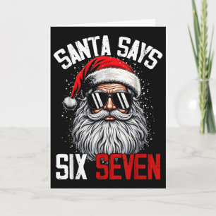 Tarjeta Santa Dice Seis Siete 67 Gen Z Alpha Meme Slang Ch