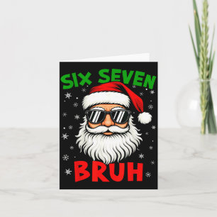 Tarjeta Santa Dice Seis Siete 6 7 Gen Z Alpha Meme Bruh Na