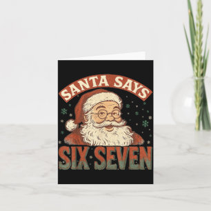Tarjeta Santa Dice Seis Siete 6 7 Gen Z Alpha Meme Slang C