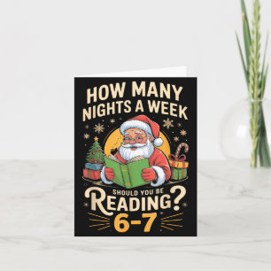 Tarjeta Santa Divertido Leyendo 67 Meme Camiseta Navidad P