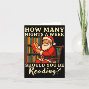 Tarjeta Santa Divertido Leyendo 67 Meme Tee Navidad Profes