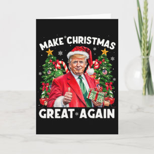 Tarjeta Santa divertido Trump 2025 Haz que la Navidad sea