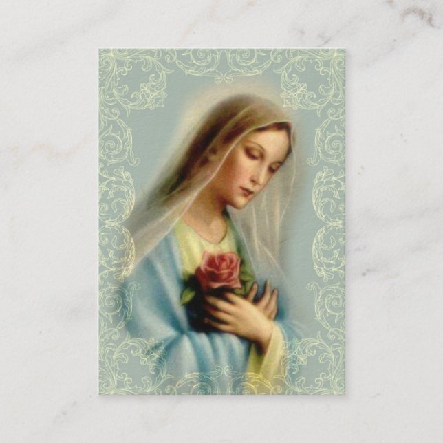 Tarjeta santa el | nuestra señora con blanco del (Anverso)