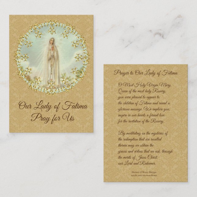 Tarjeta santa el | nuestra señora del damasco del (Anverso / Reverso)