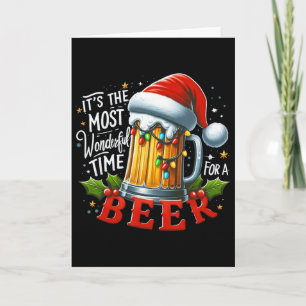Tarjeta Santa Es El Momento Más Maravilloso Para Una Cerve