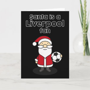 Tarjeta Santa es un fanático del fútbol de Liverpool Footb
