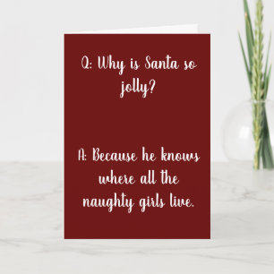 TARJETA **SANTA ES UN HOMBRE ALEGRE**