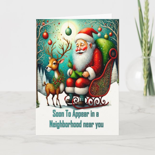 Tarjeta Santa esta Navidad (Anverso)