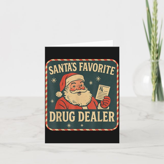 Tarjeta Santa Favorite Drug Er Christmas Pharmacist Health (Anverso)