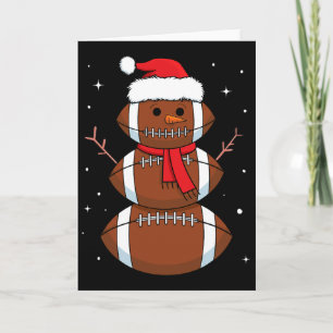 Tarjeta Santa Footbyll Muñeco de Nieve Deportes Byll Hombr