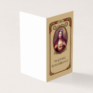 Tarjeta santa fúnebre católica de Jesús del