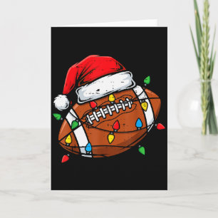 Tarjeta Santa Fútbol Americano Navidad Funny Xmas Hombres