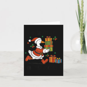Tarjeta Santa Ganso Suelto Feliz Goosemas Navidad