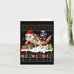 Tarjeta Santa Gran Suiza Montaña Riding Axolotl Xmas S