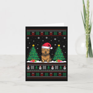 Tarjeta Santa Hat Cairn Terrier Perro Navidad Árbol de luc
