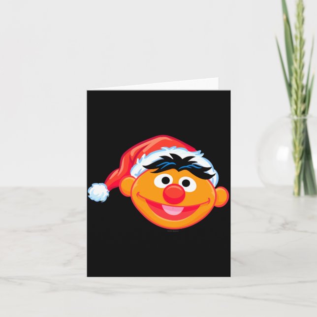 Tarjeta Santa Hat Ernie  (Anverso)