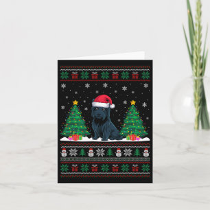 Tarjeta Santa Hat Scottie Perro Árbol de navidad alumbra S