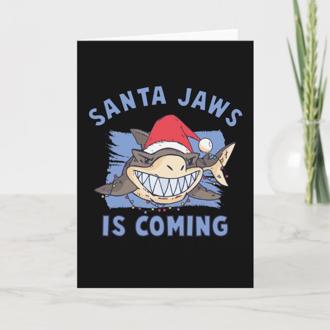 Tarjeta Santa Jaws está llegando (Anverso)
