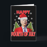 Tarjeta Santa Joe Biden Feliz 4 de Julio Divertida Navidad<br><div class="desc">Santa Joe Biden Feliz 4 de Julio Divertida Navidad Para Mujeres Hombres</div>