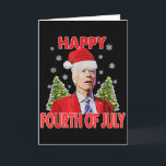 Tarjeta Santa Joe Biden Feliz 4 de Julio Divertida Navidad<br><div class="desc">Santa Joe Biden Feliz 4 de Julio Divertida Navidad Para Mujeres Hombres</div>