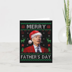Tarjeta Santa Joe Biden Merry Fathers Day Ugly Navidades S
