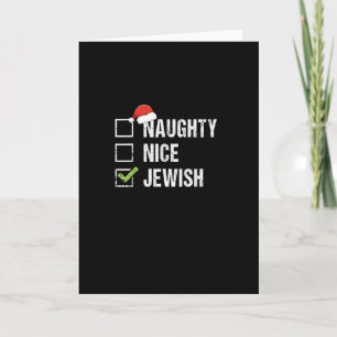 Tarjeta Santa judío bueno malo Navidad