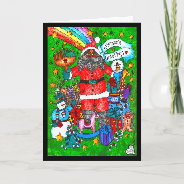 Tarjeta Santa Kwanzaa (Anverso)