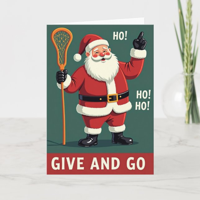 Tarjeta Santa Lacrosse Give And Go (Anverso)