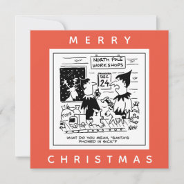 Tarjeta Santa llama para decir que está enfermo en su tall