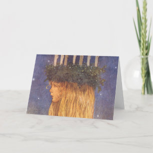 Tarjeta Santa Lucía John Bauer