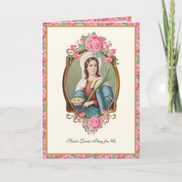Tarjeta Santa Lucía Lucy Rosas Rosa Rosa