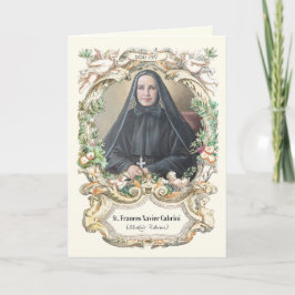 Tarjeta Santa Madre Cabrini Oración Religiosa Católica Nun
