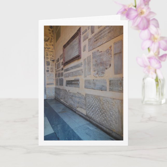 Tarjeta Santa Maria In Trastevere, Arte en Mosaico, Roma,  (Orquídea)