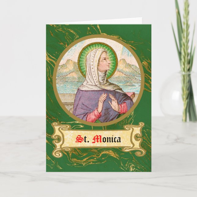 Tarjeta Santa Mónica de Tagaste (SAU 047; detalle) (Anverso)