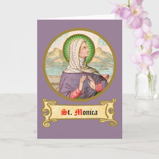 Tarjeta Santa Mónica de Tagaste (SAU 047; detalle) (Orquídea)