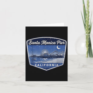 Tarjeta Santa Mónica es Playa Nocturna del Océano Californ