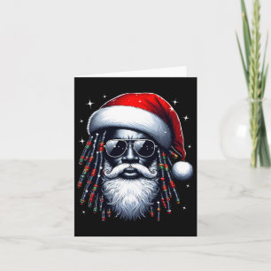 Tarjeta Santa Navidades afroamericanos Pajama Guay Black