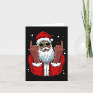 Tarjeta Santa Navidades afroamericanos Pajama Guay Black