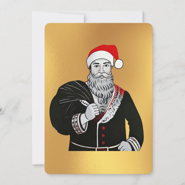 Tarjeta Santa para navidades (Anverso)